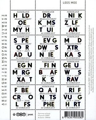 Filatelistische aandacht voor: Louis Braille (6)