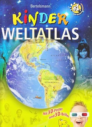 Wereldatlas voor kinderen met 3D affiche en 3D bril